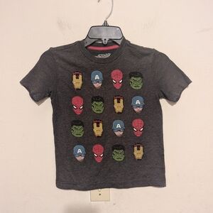 Old Navy Collectabilities Superhero Grey Short Sleeve Shirt